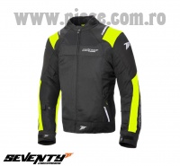 Geaca (jacheta) barbati Racing vara Seventy model SD-JR52 culoare: negru/galben fluor – marime: XXXL